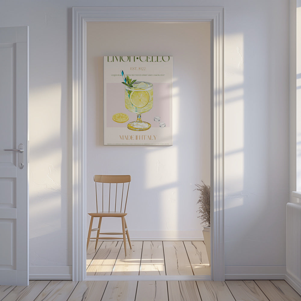 Illustration eines Limoncello-Getränks | Leinwand