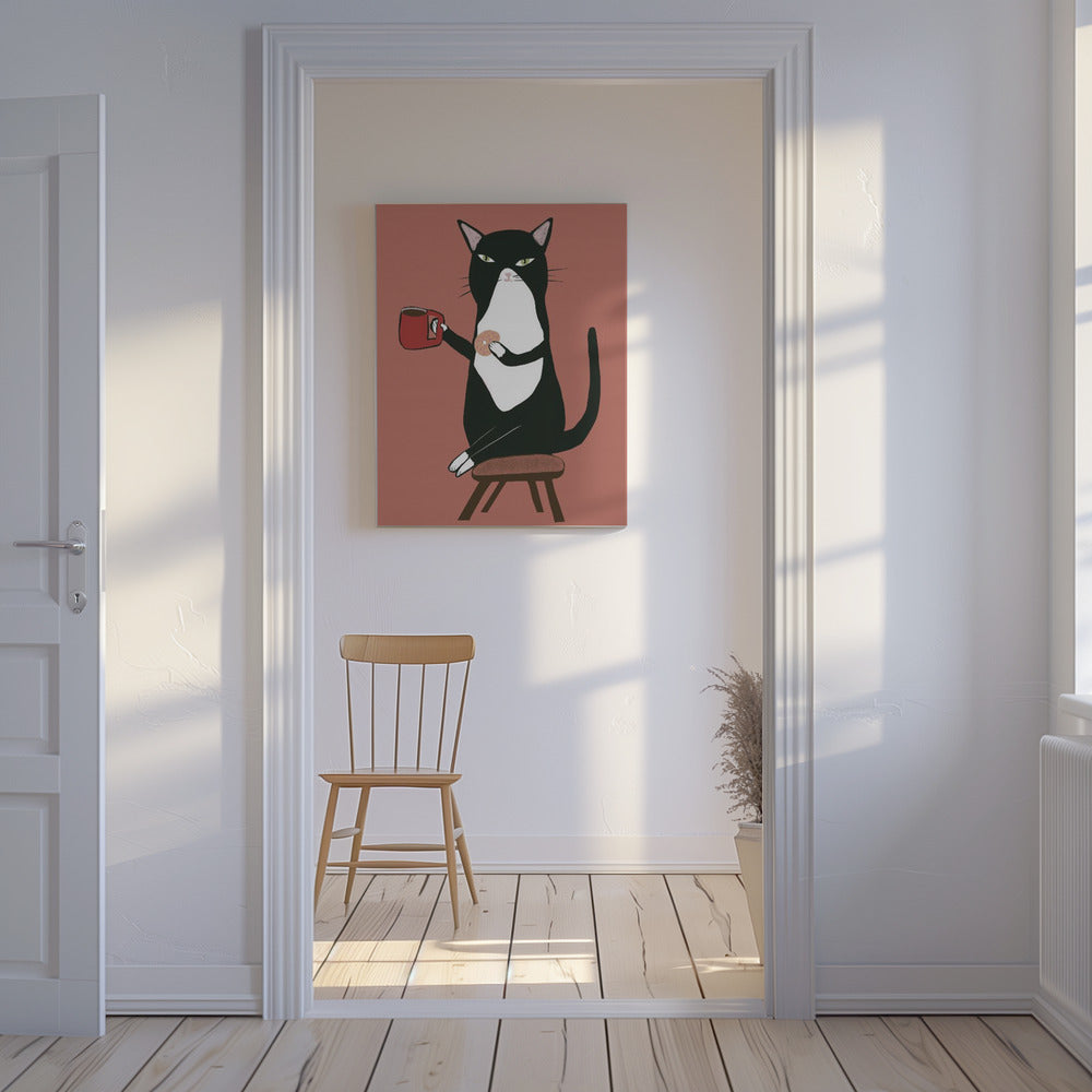 Kaffeekatze | Leinwand