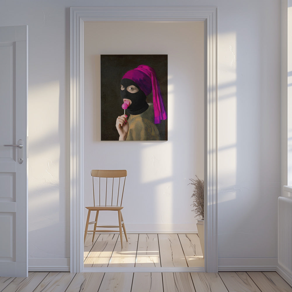 Mädchen in Balaklawa | Leinwand