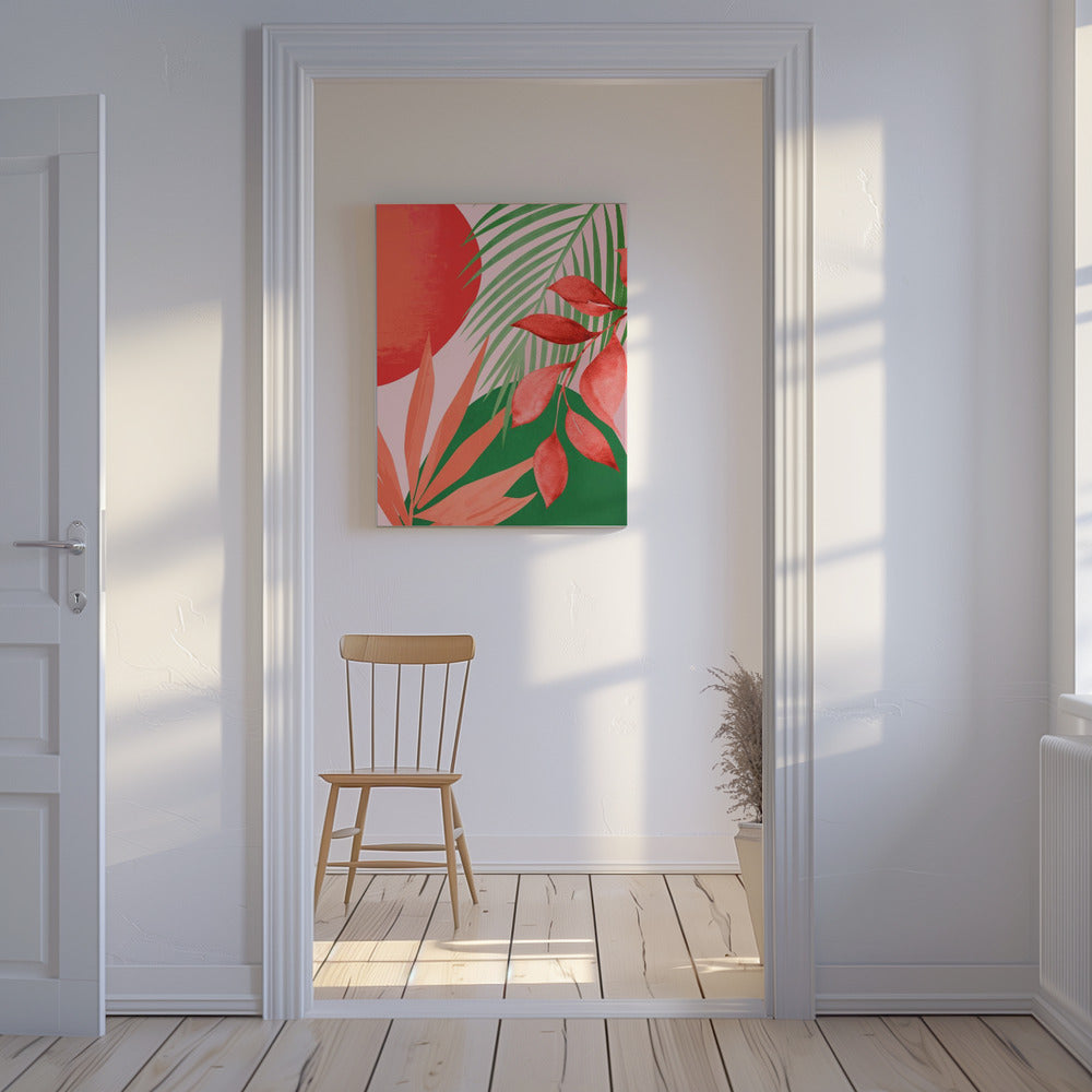 Abstrakte Kunst Tropischer Garten | Leinwand