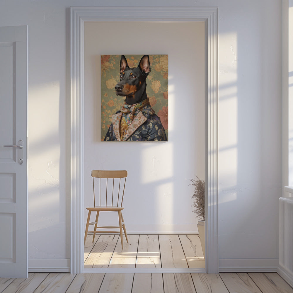 Der vornehme Dobermann | Leinwand