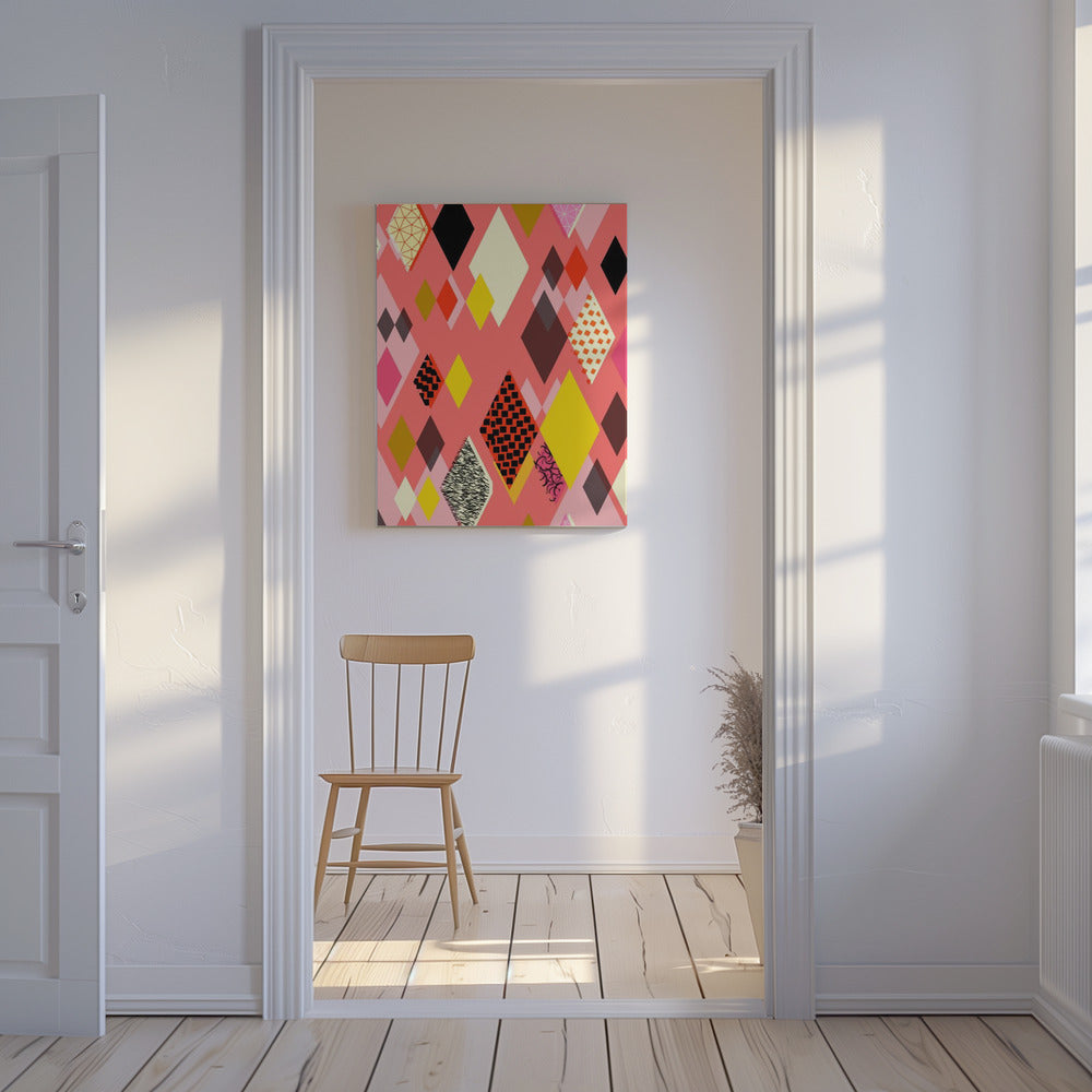 Geometric Patterns With Colorful Diamonds And Shapes | Canvas