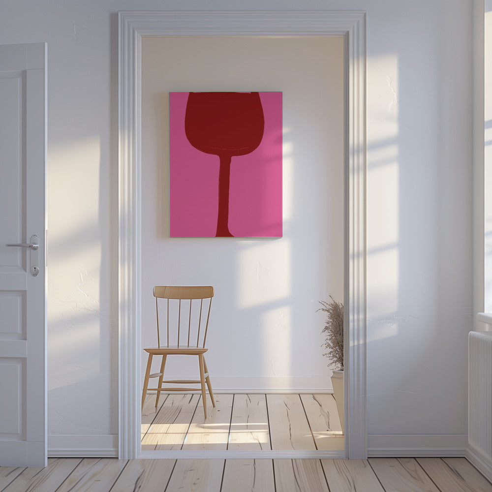 Wein und Pink Vibes | Leinwand