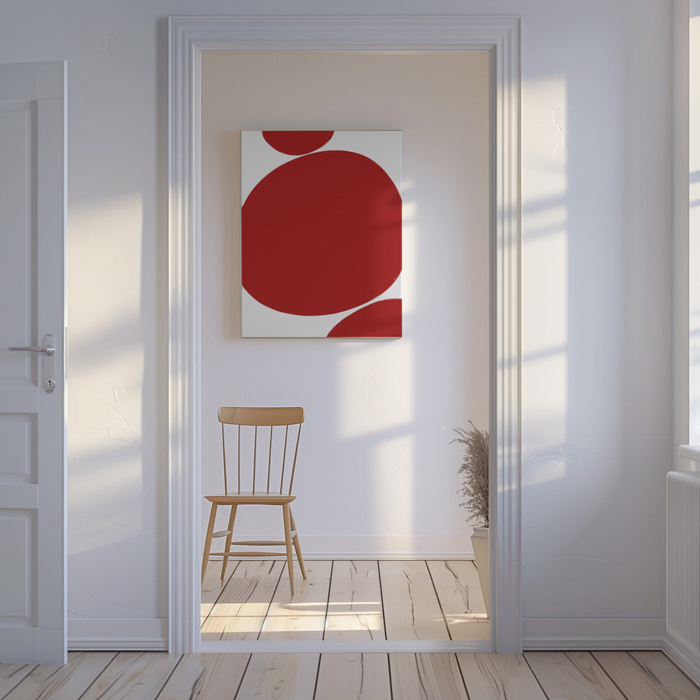 Kräftige rote Kreise | Leinwand