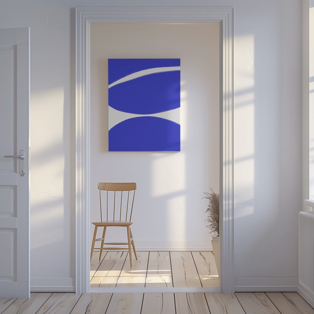 Blaue Wellenharmonie | Leinwand