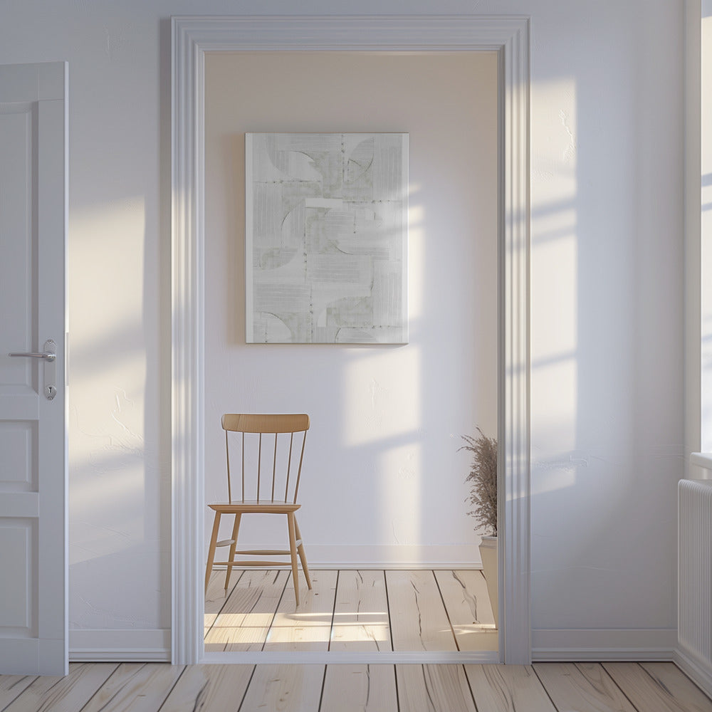 Geometric White Shapes | Canvas