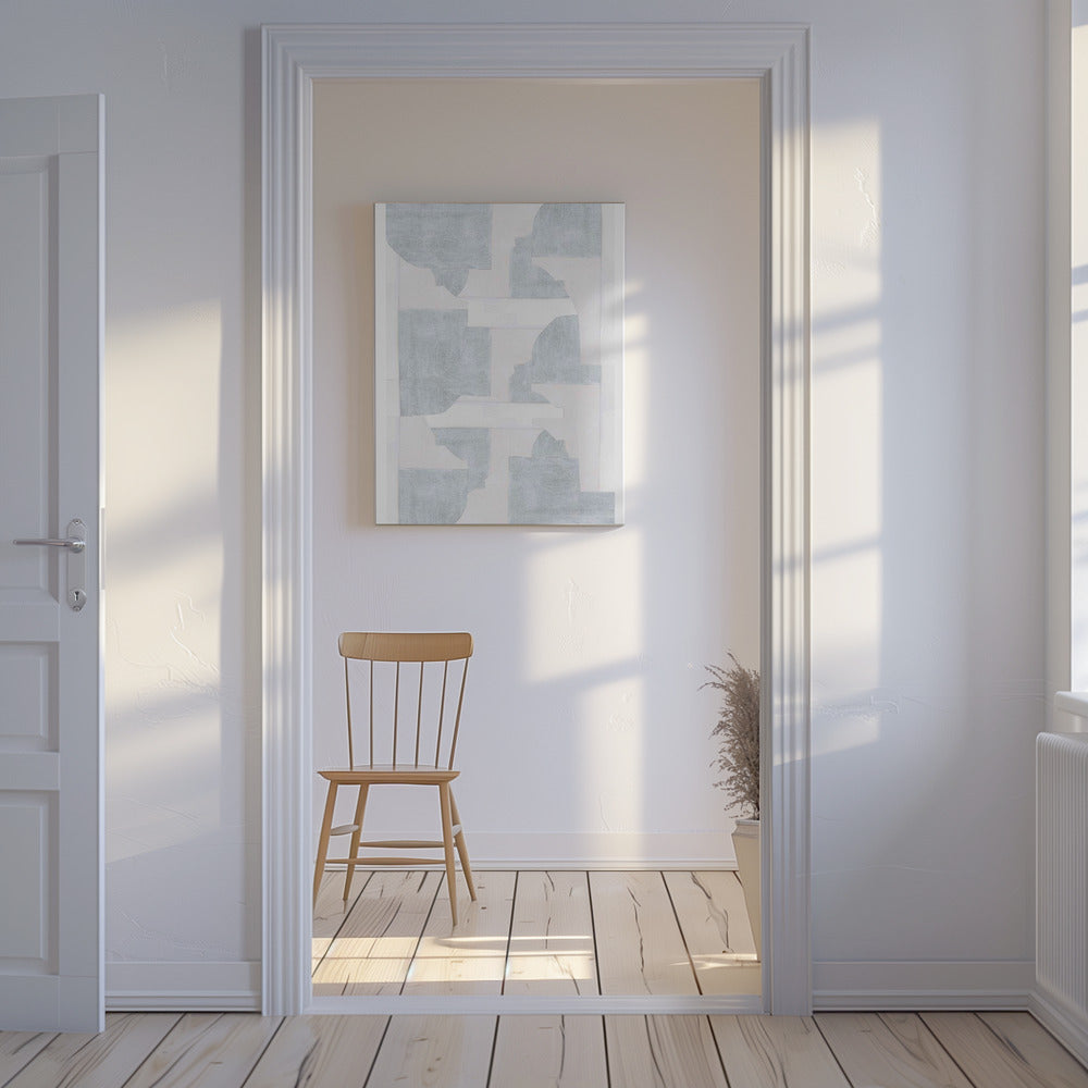Geometric White Shapes | Canvas
