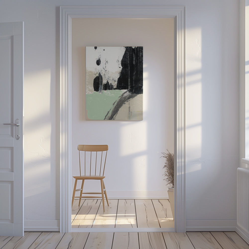 Dynamische Pinselstriche und monochrome Kontraste | Leinwand