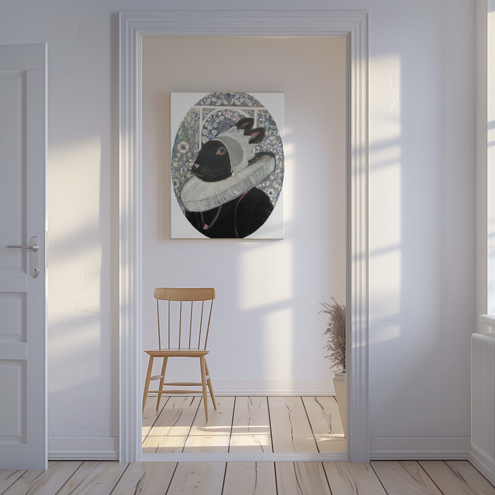 Königliches Kaninchenportrait | Leinwand