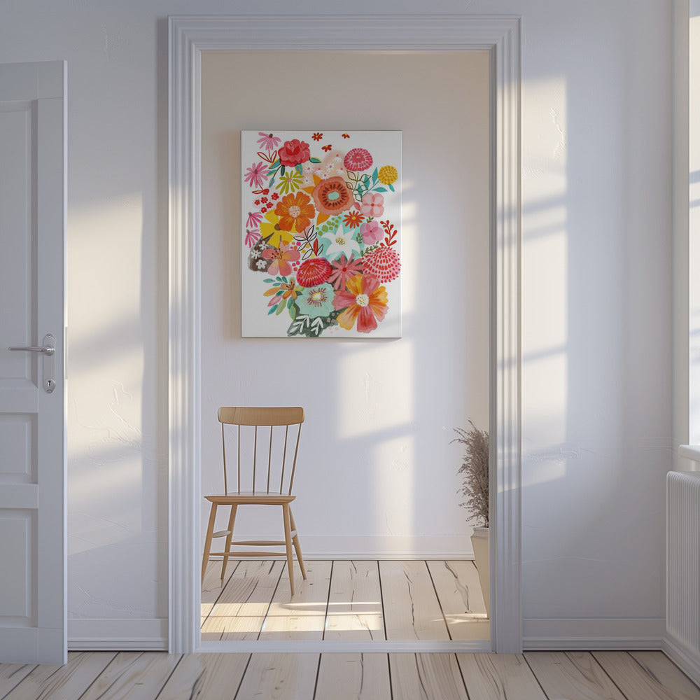 Sommergarten in voller Blüte | Leinwand
