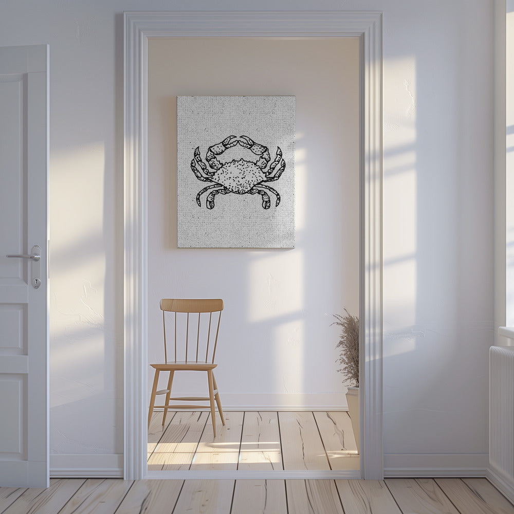 Black And White Crab | Canvas