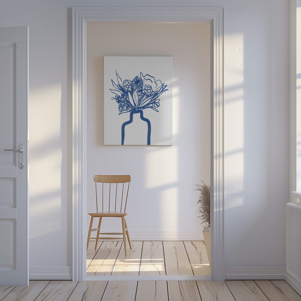 Blue Vase Blooms | Canvas
