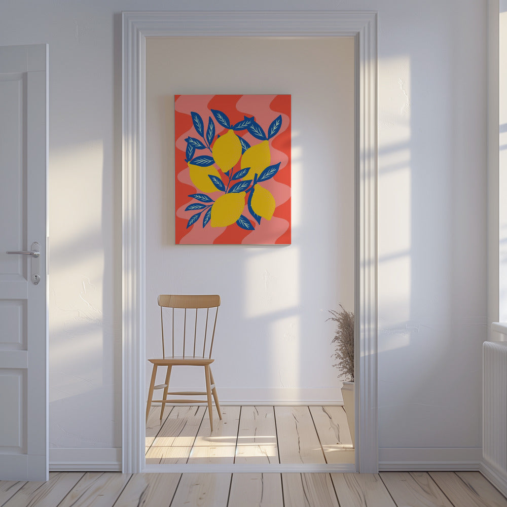 Lebhafter Zitronen-Burst | Leinwand