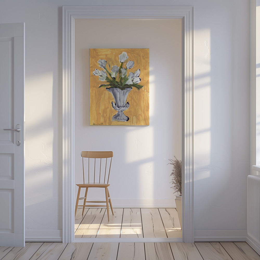 Weiße Tulpen | Leinwand