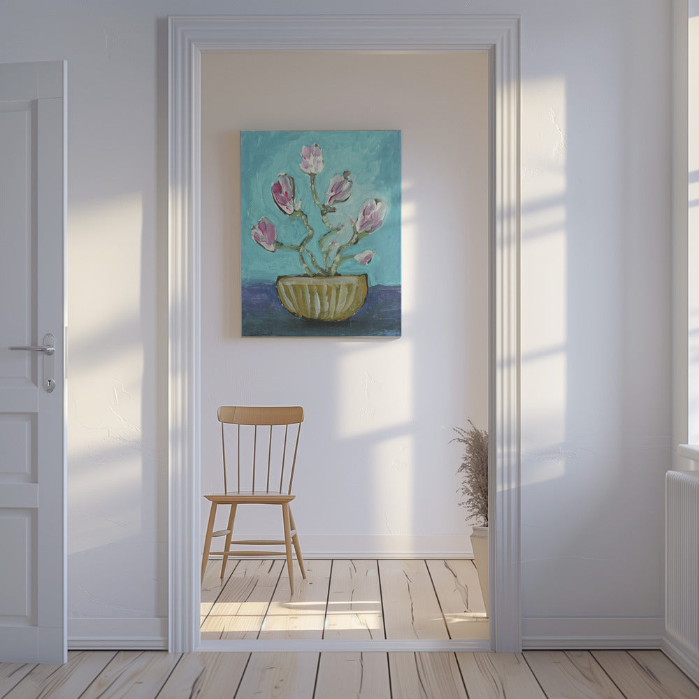 Magnolienvase | Leinwand