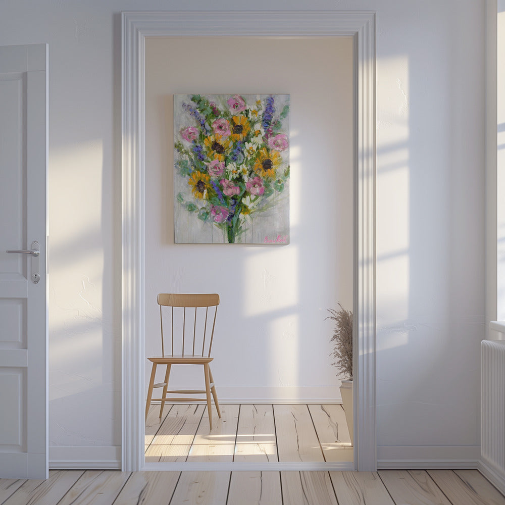 Vibrant Sunflowers Bouquet | Canvas