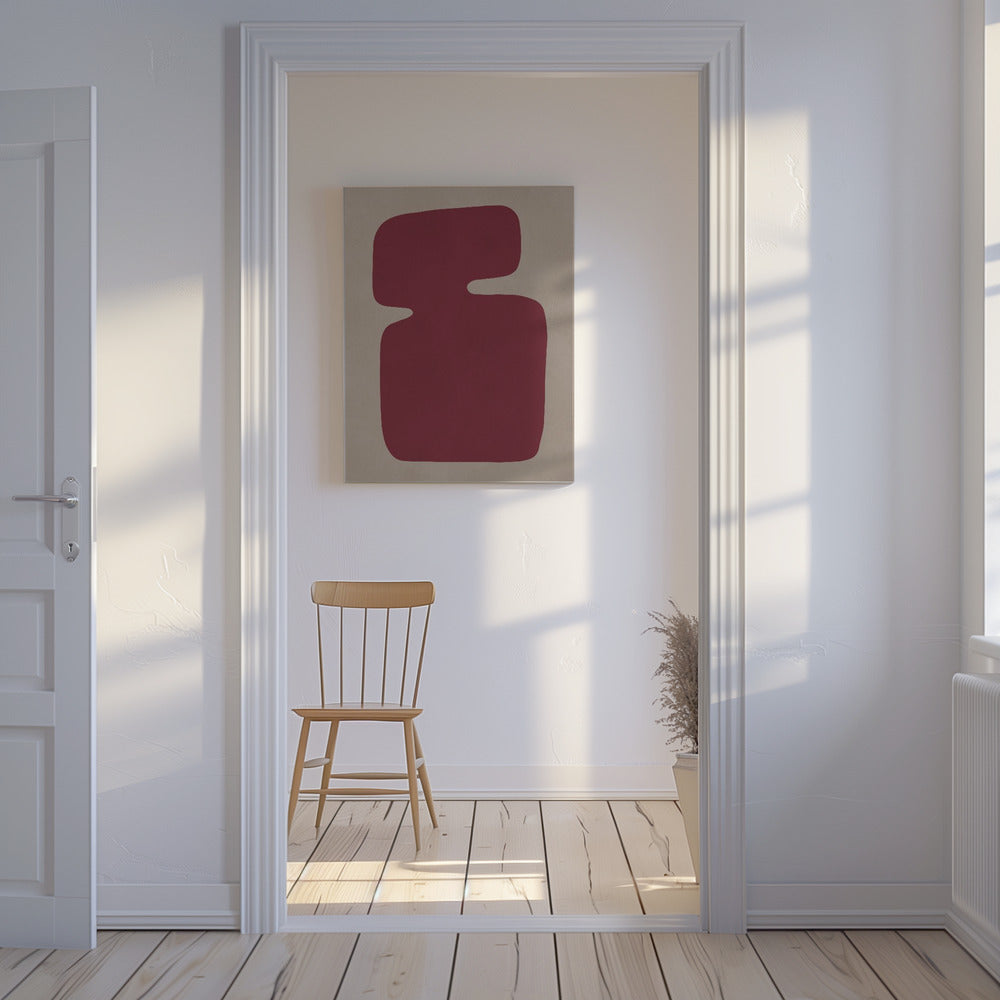 Crimson Silhouette | Canvas