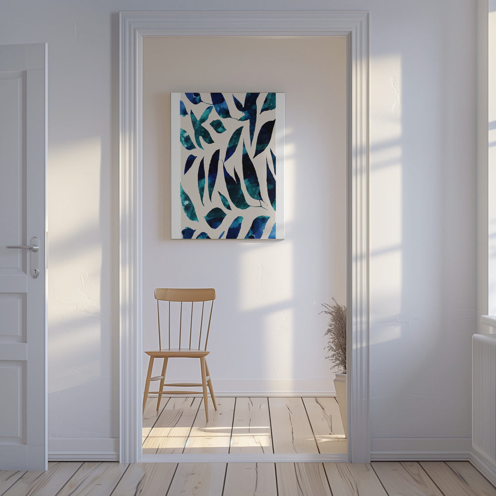 Indigo Leaf Fall | Canvas