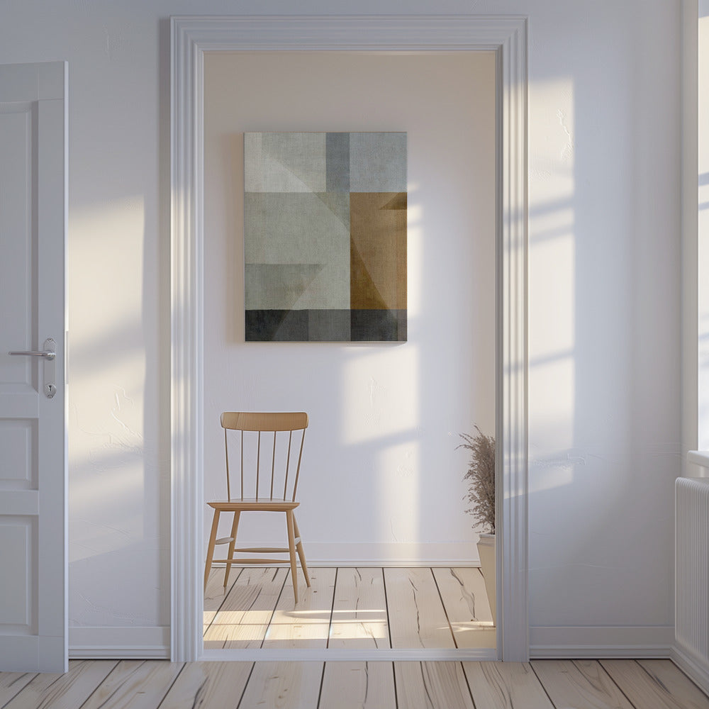 Gedämpfte geometrische Formen | Leinwand