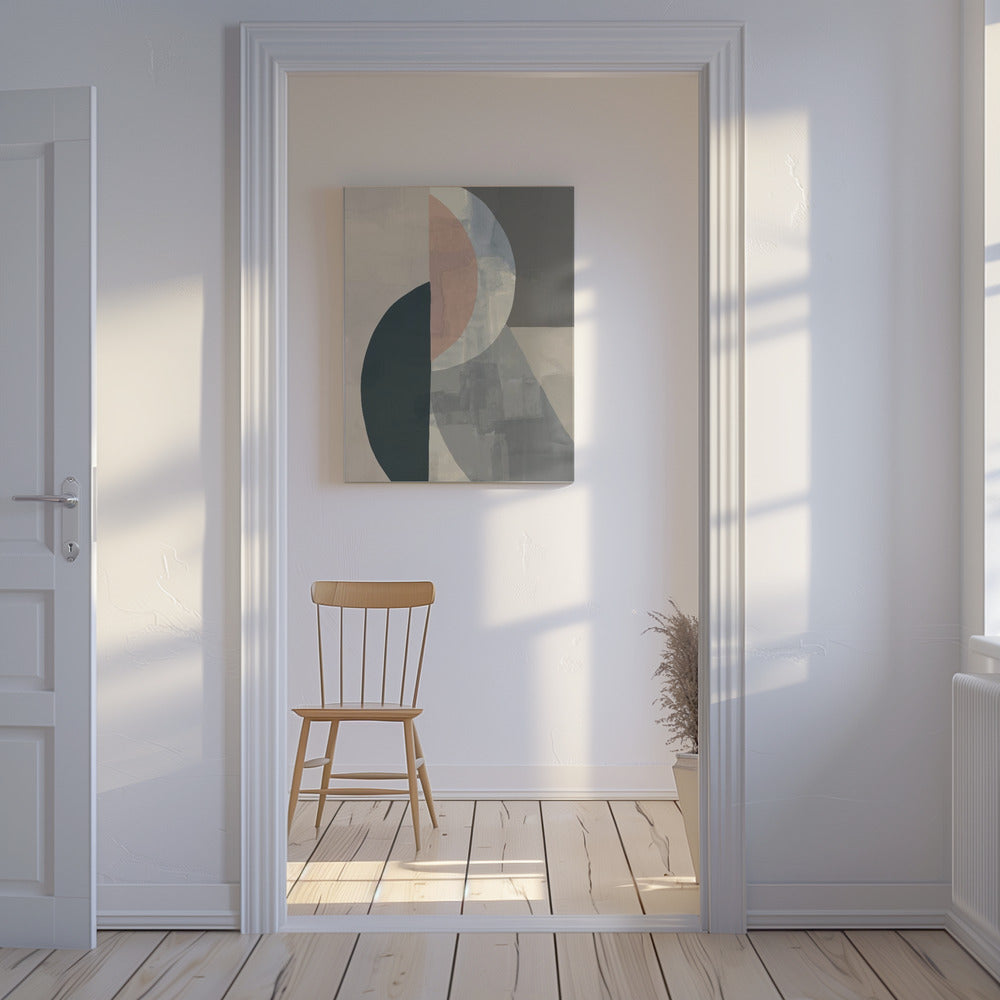 Geometrische Formen und gedeckte Farben | Leinwand