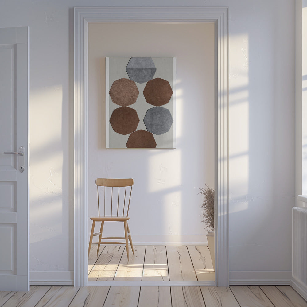 Facettierte Erdformen | Leinwand