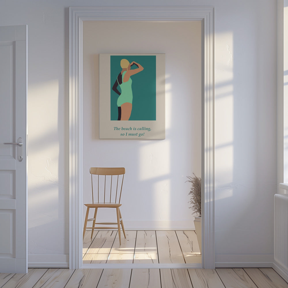 Vintage Schwimmer Poster | Leinwand