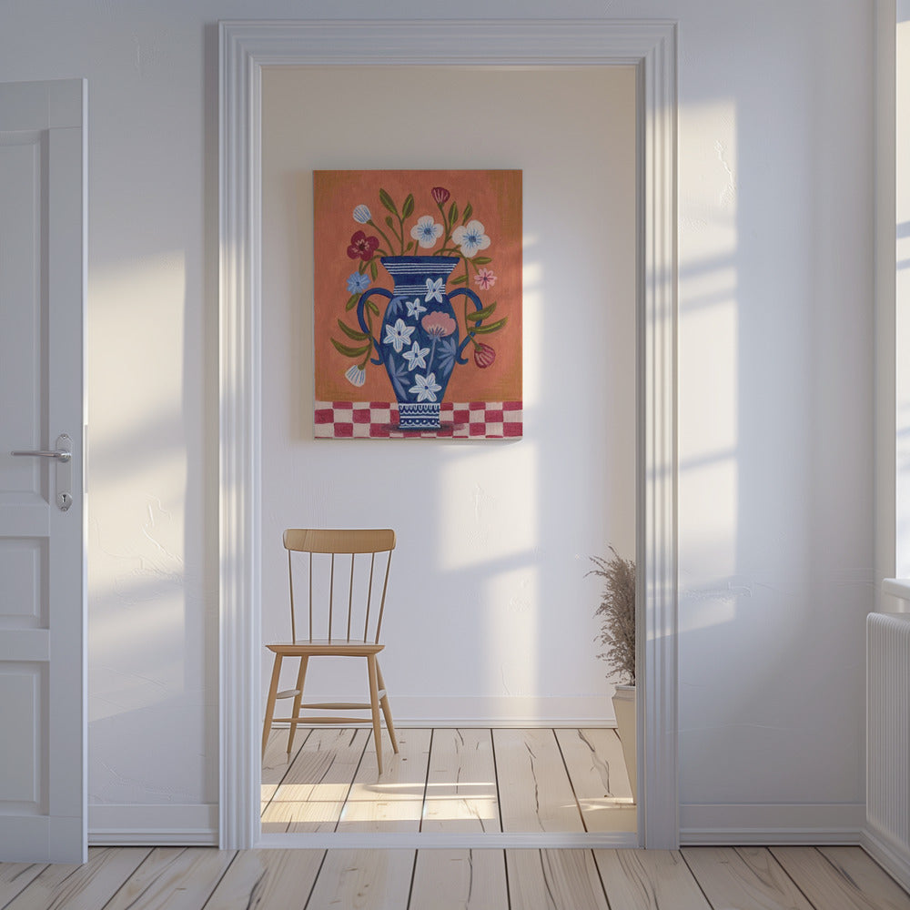 Vase Wildblumenstrauß | Leinwand