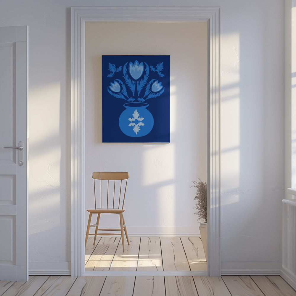 Leuchtende blaue Tulpen | Leinwand