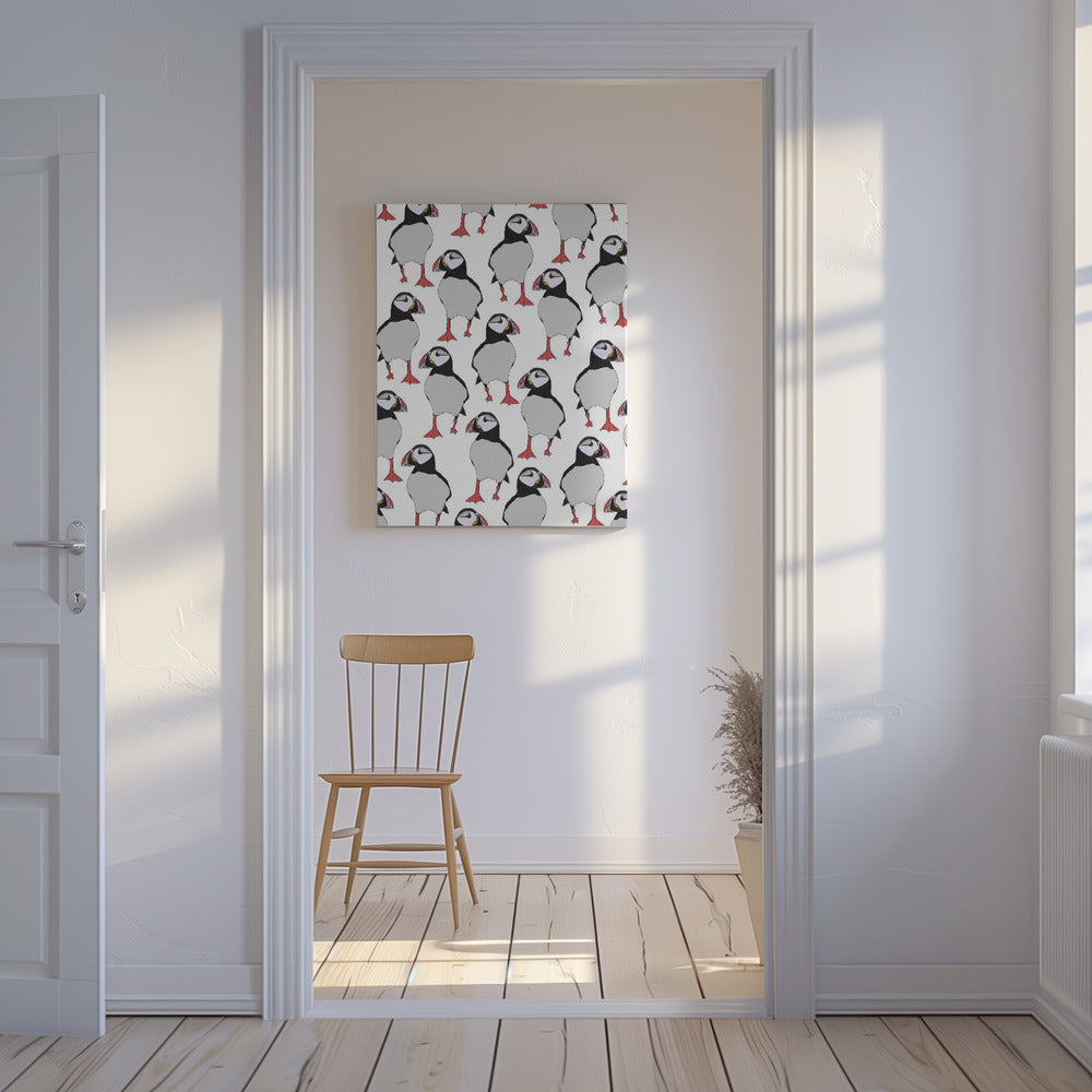 Puffin Bird Pattern | Canvas