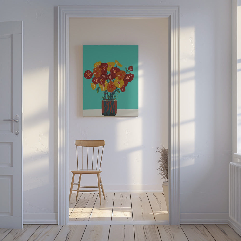 Blumen in der Vase | Leinwand