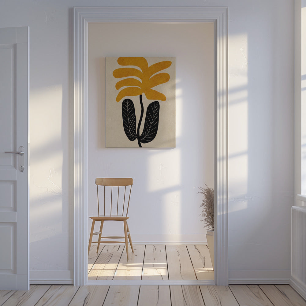 YELLOW floral flower | Canvas