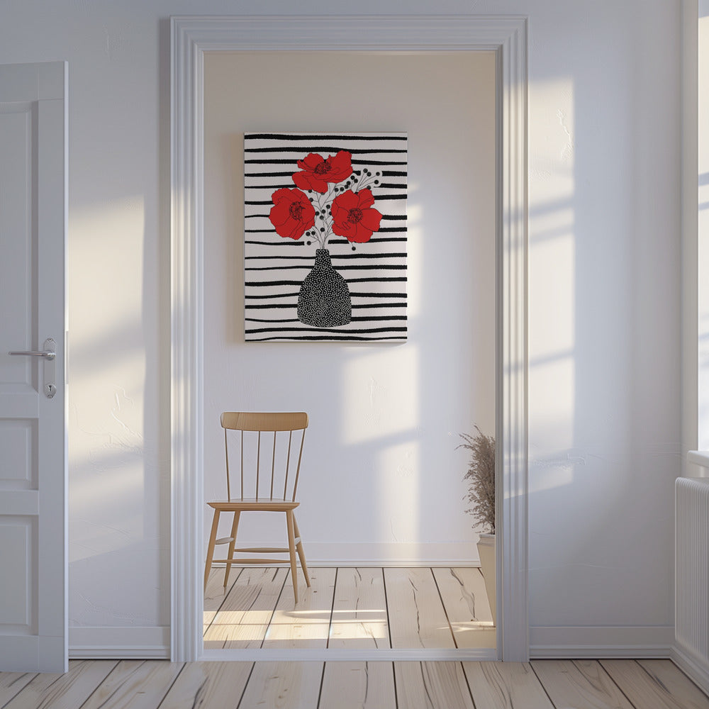 Drei Mohnblumen | Leinwand