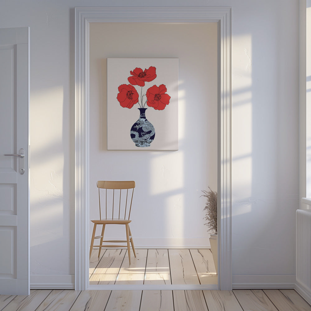 Drei Mohnblumen | Leinwand