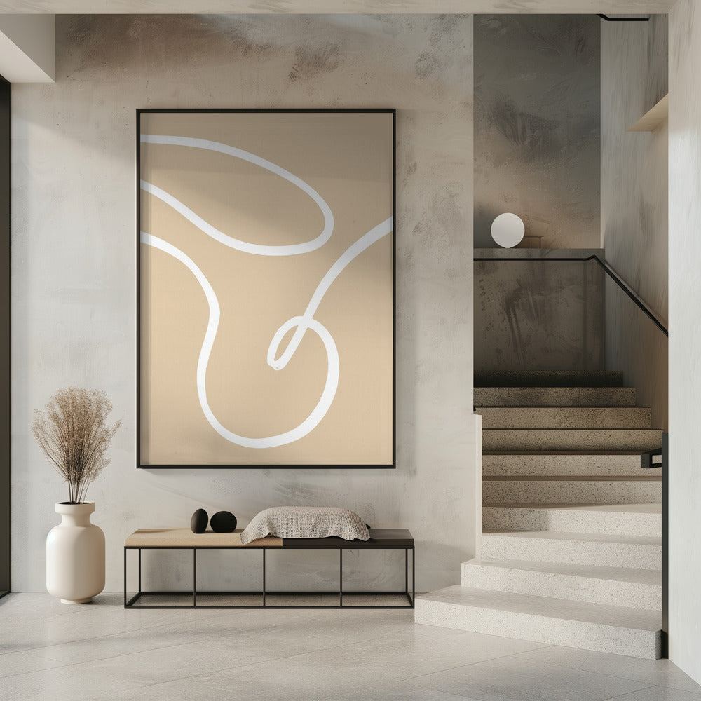 Beige Lines 02 | Poster