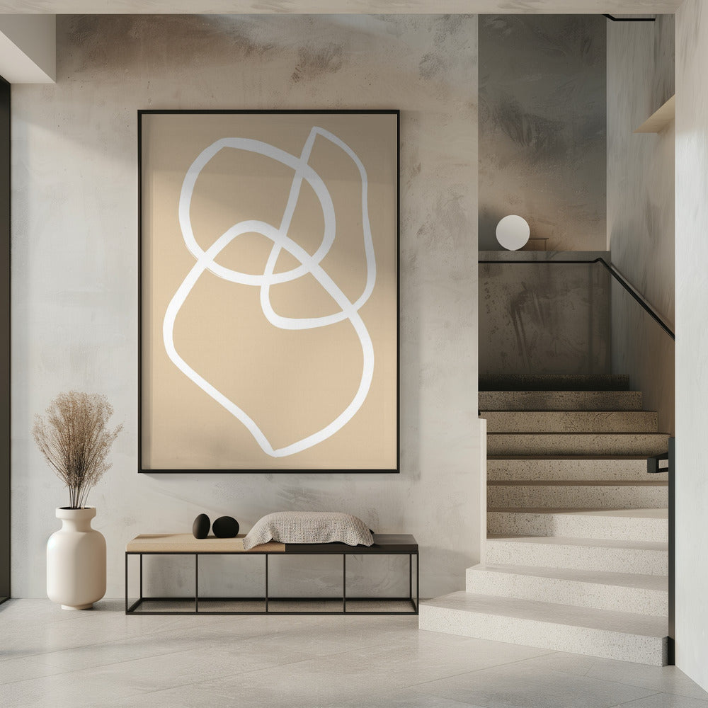 Beige Lines 03 | Poster