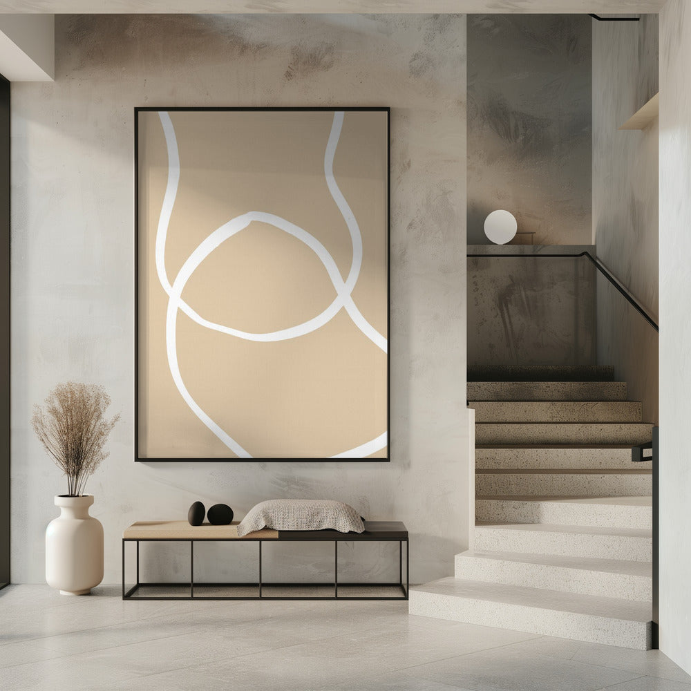 Beige Lines 04 | Poster