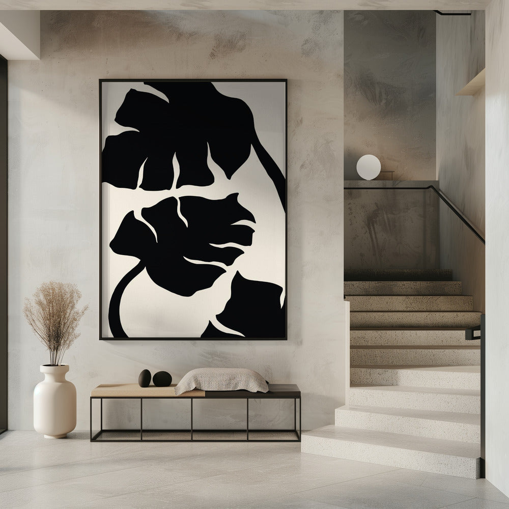 Monstera Schwarz | Poster