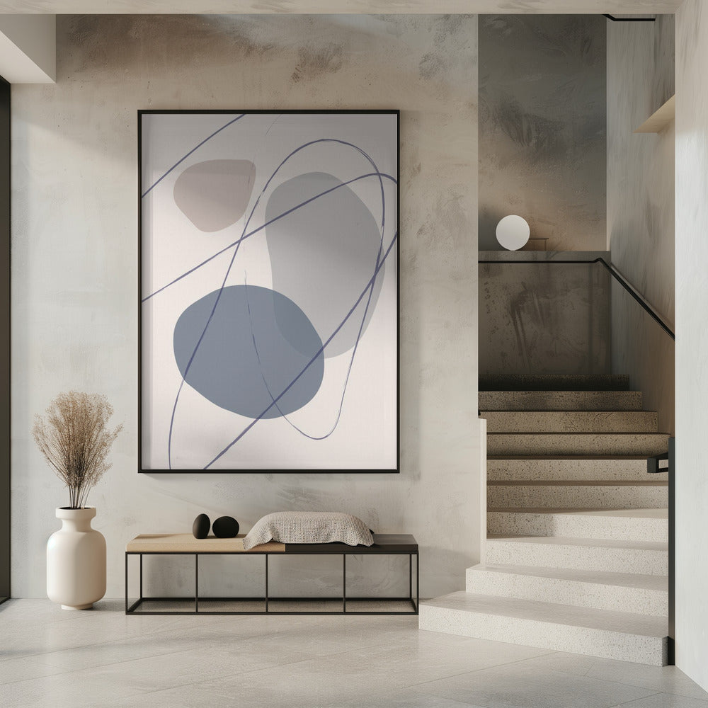 New Shapes Blue No 2 | Poster