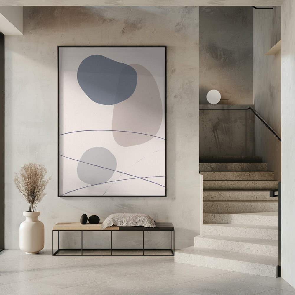 New Shapes Blue No 3 | Poster
