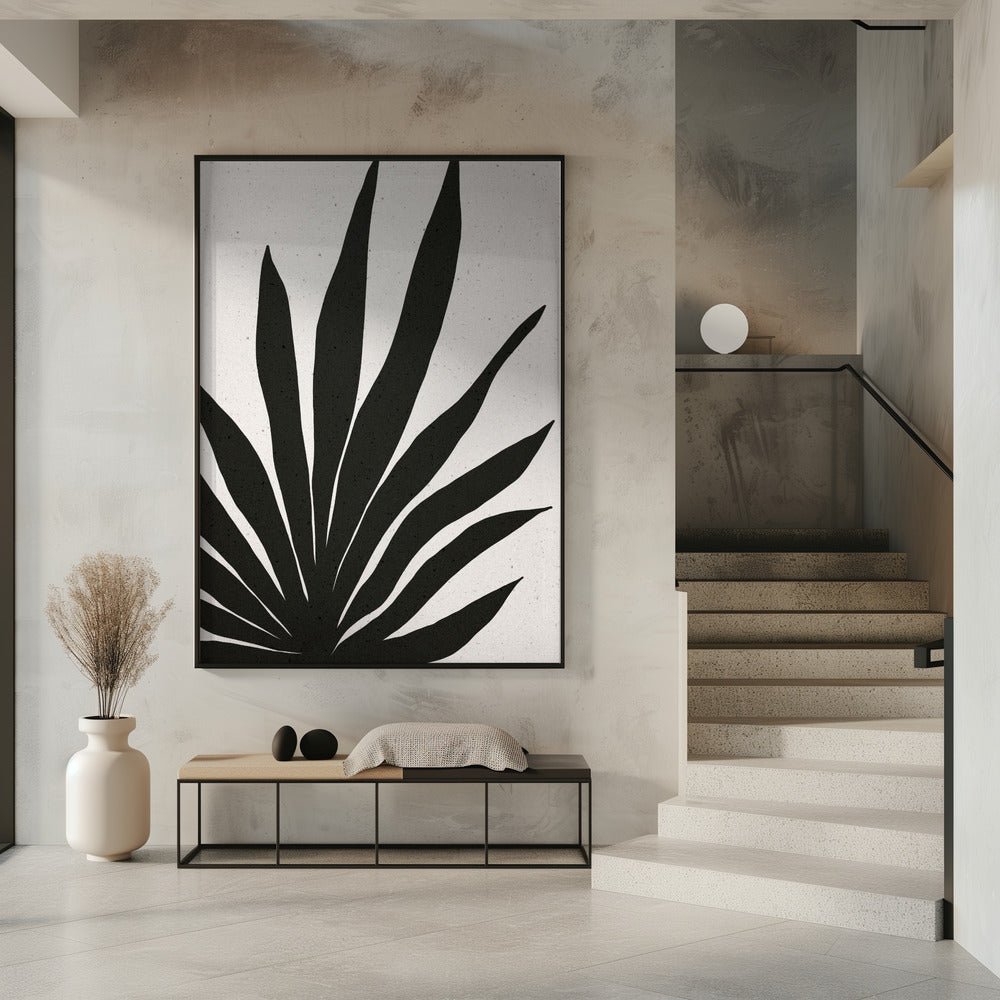 Abstrakte schwarze Blätter | Poster