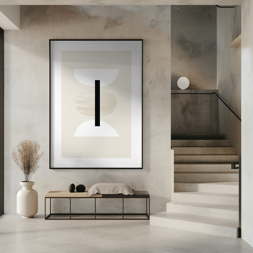 Geometrische Formen in neutralen Tönen | Poster