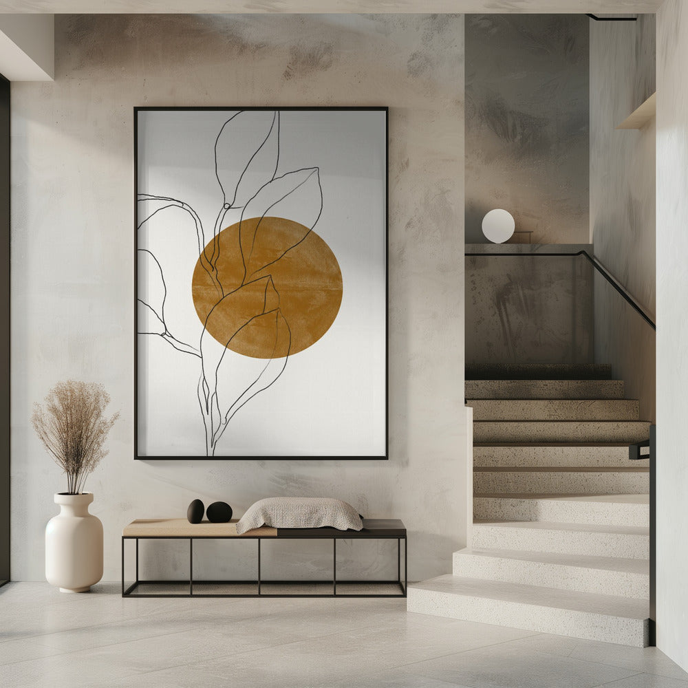 Linie Blatt Harmonie | Poster