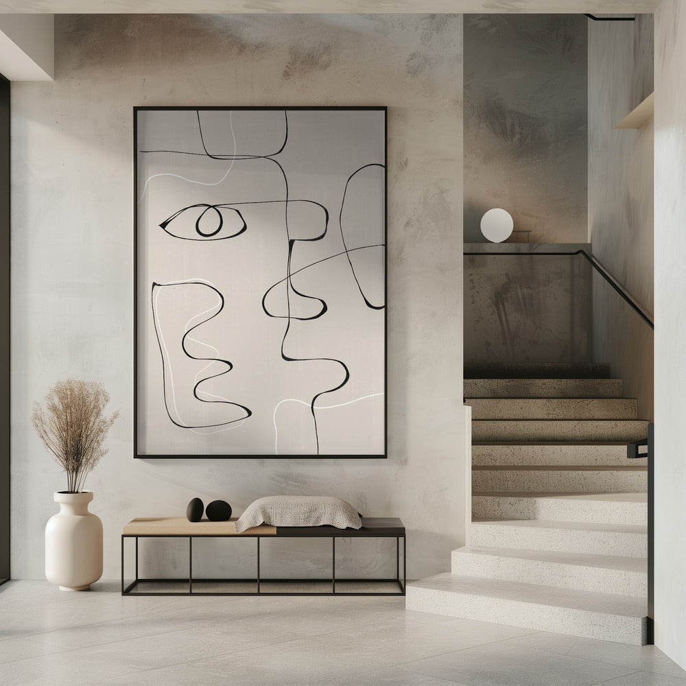 Abstrakte Gesichtslandschaft | Poster