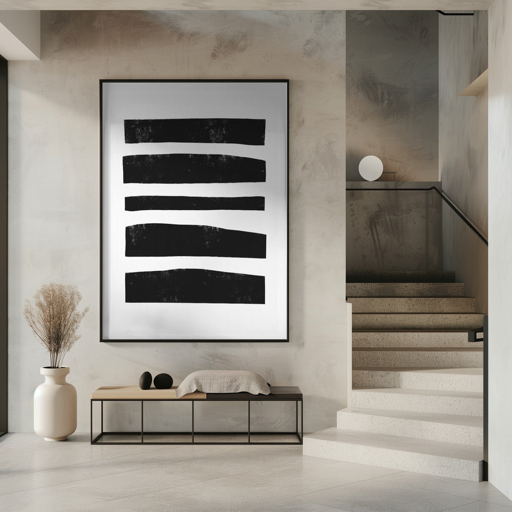Monochrome Streifen | Poster