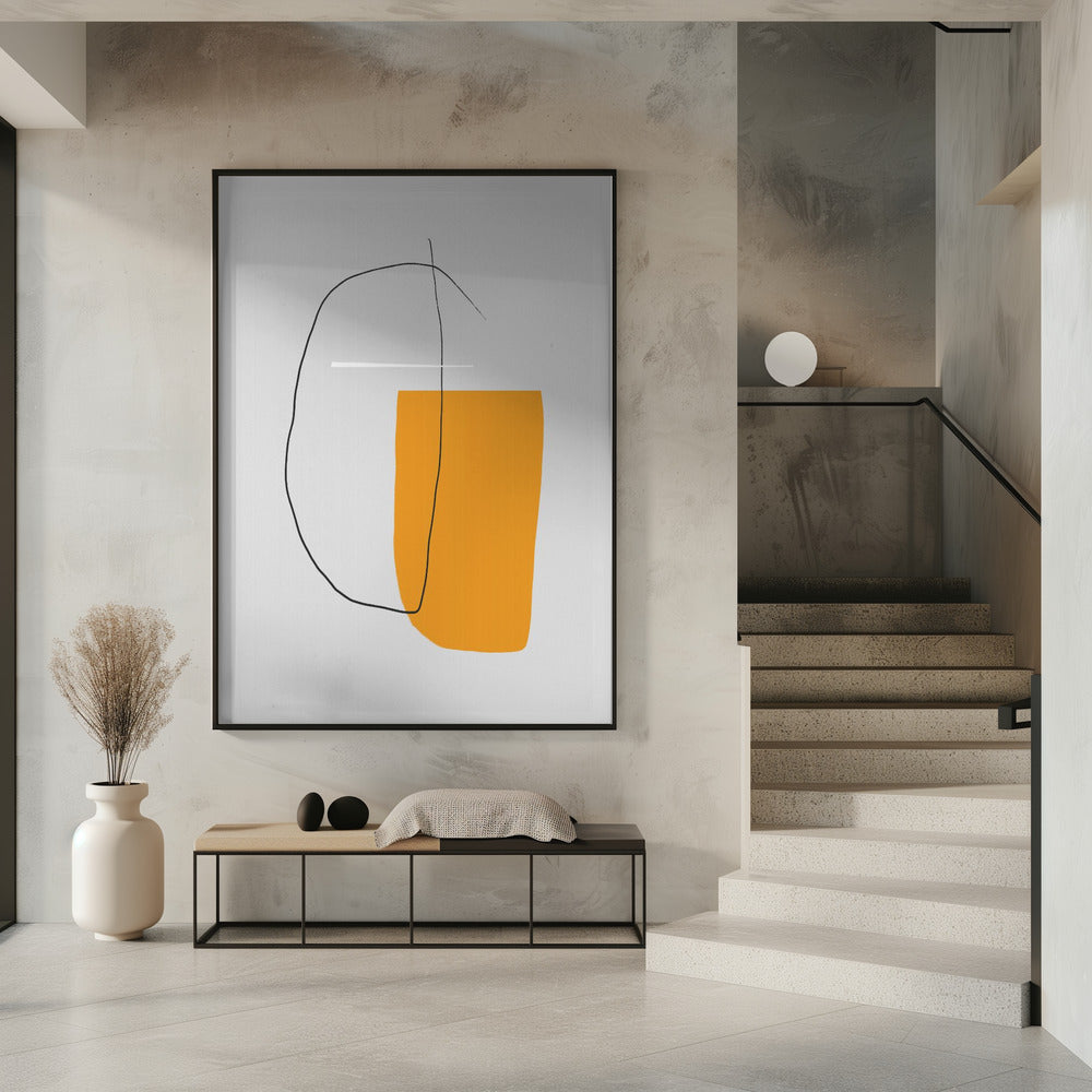 Overlapping Lines On A Gray Background | Poster