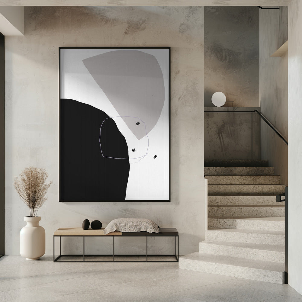 Kräftige schwarze und graue Formen | Poster
