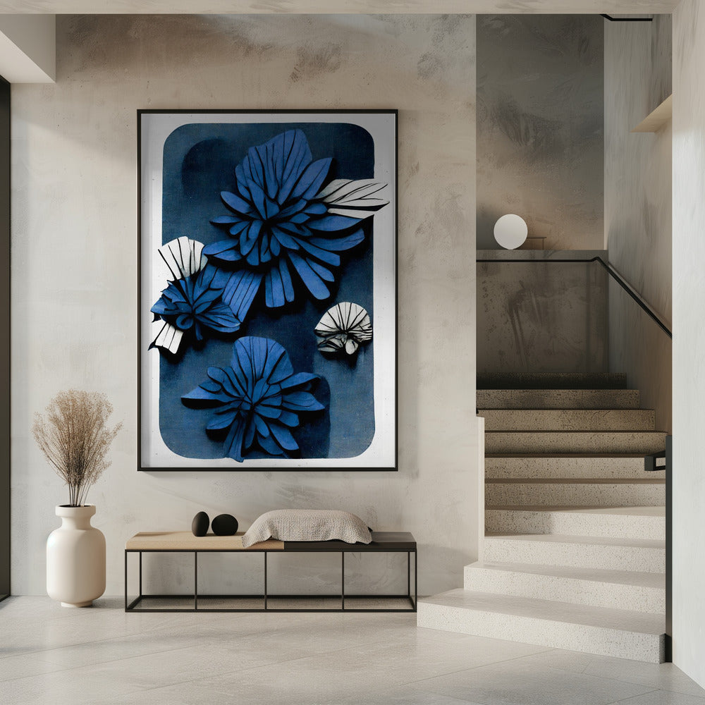 Blaue Blütentiefe | Poster
