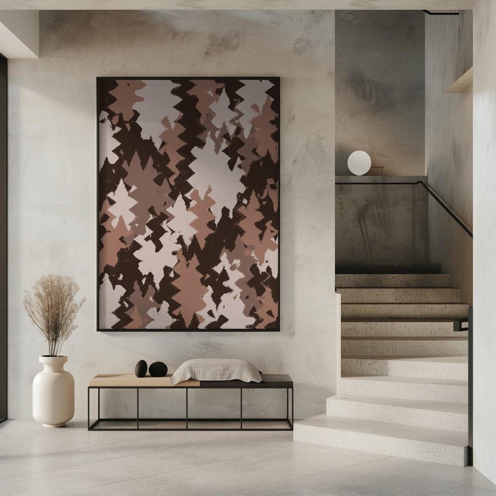 Zigzag Earth Tones | Poster