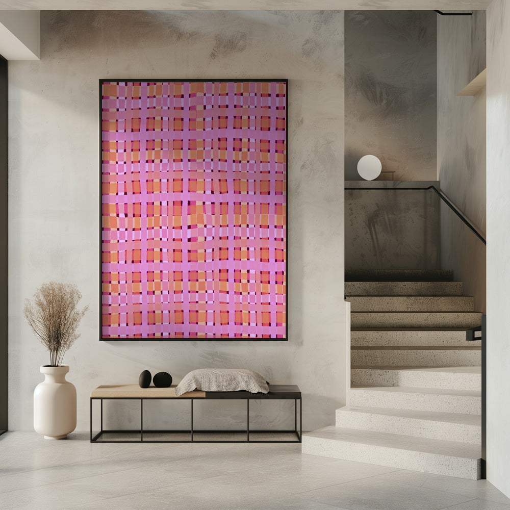 Verzerrte rosa Linien | Poster