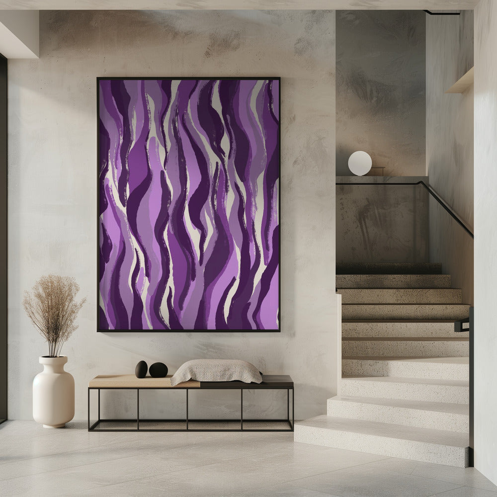 Purple Flame Waves | Poster